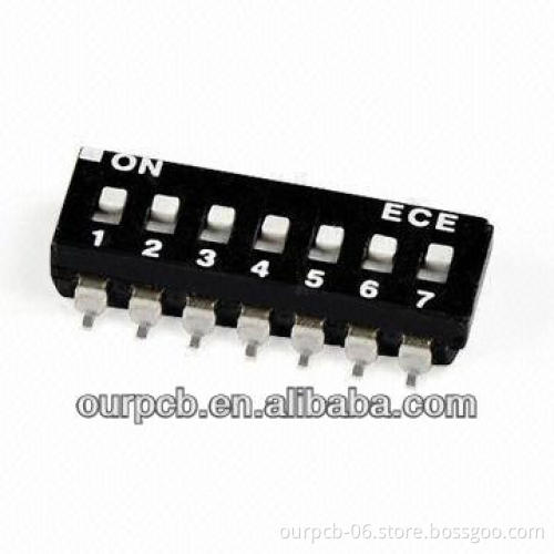 Auto Inserting DIP Switch with SMD Top Actuated Surface and 2.54mm Pitch